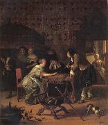 Jan Steen Backgammon Playersl oil painting on canvas